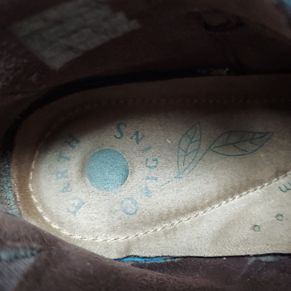 Earth Origins "Meryl" Shoes, Size 8.5, Brown Leather Booties, Stacked Wood Heels - Picture 11 of 12